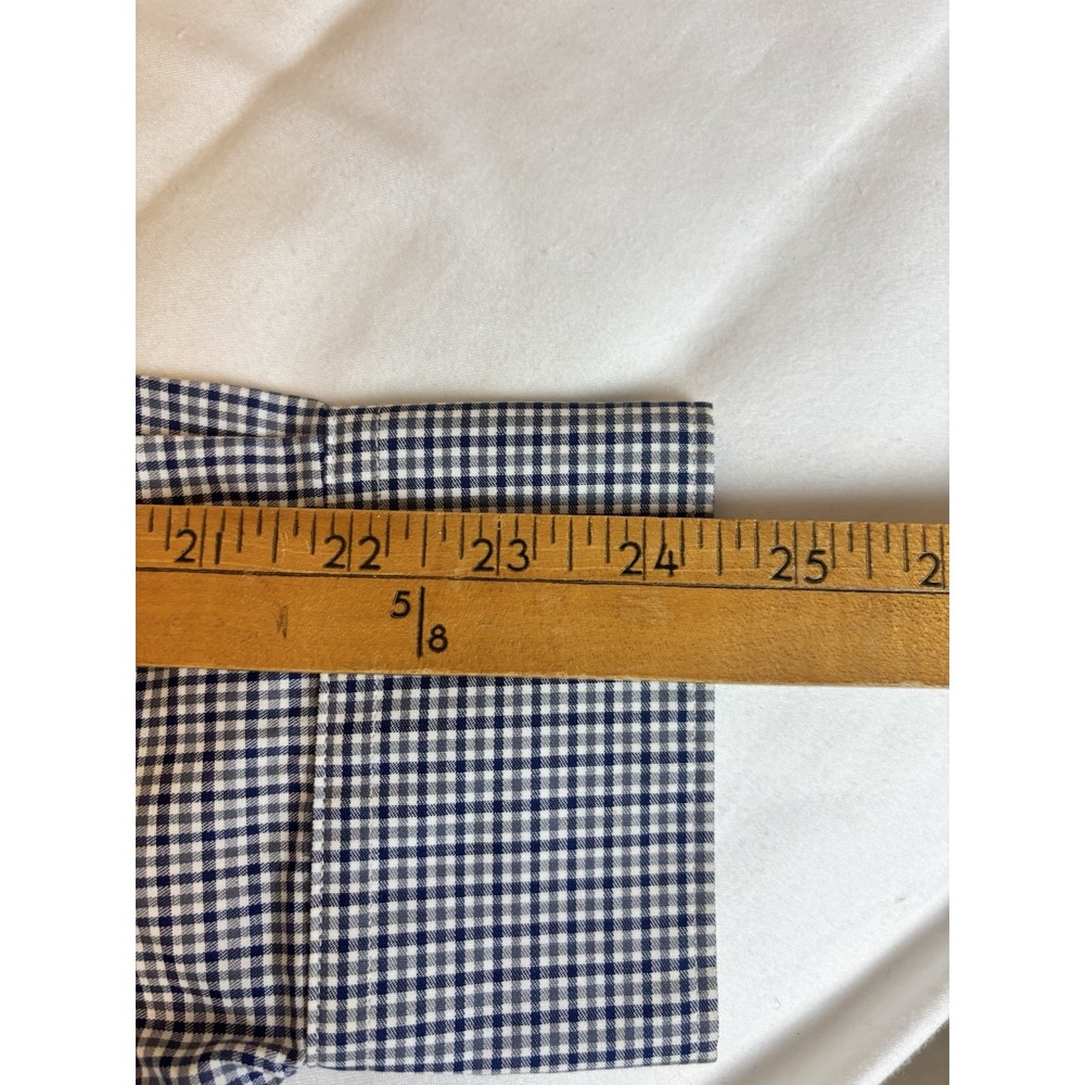 Charles Tyrwhitt Men's Shirt 16 1/2 34 Classic Fit Button Up Dress Bl/Gray Check - Picture 7 of 9